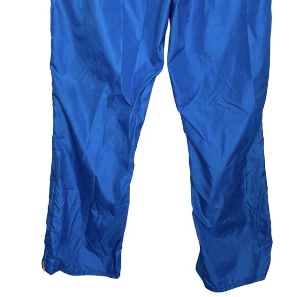 VTG 80s Nike Sportswear Nylon Track Pants Orange Swoosh Streetwear Medium Active - Picture 8 of 11